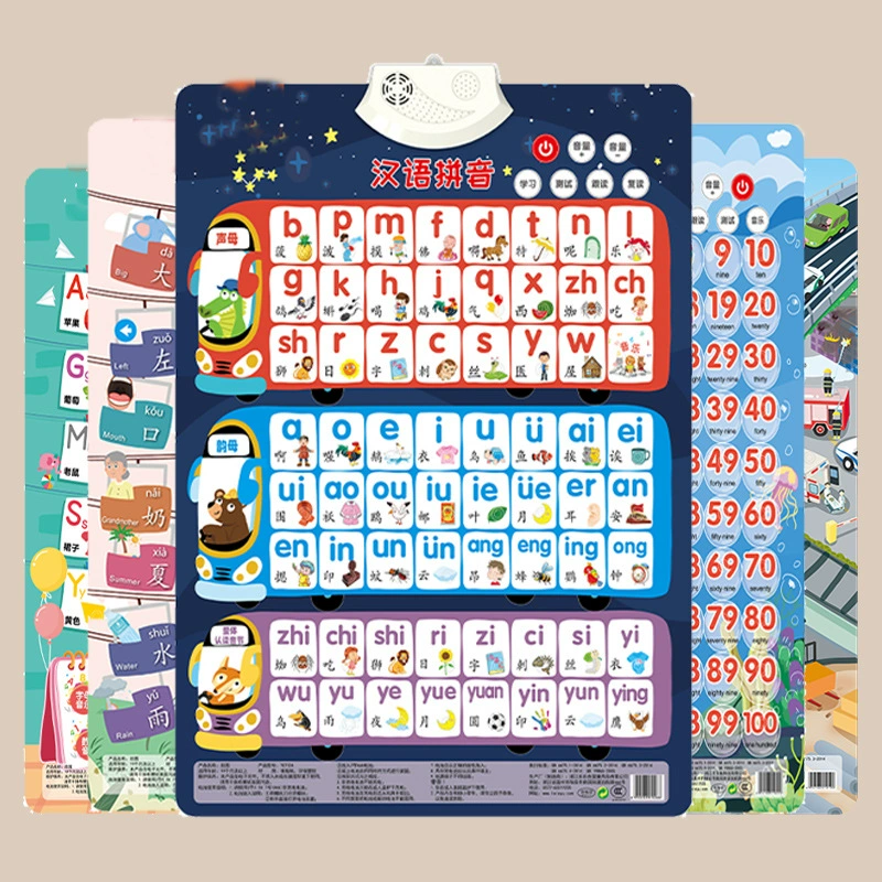 Lele Fish аудио Настенная диаграмма новая точка чтения сцены произношения висит картинка От 3 до 8 лет детские развивающие Игрушки для раннего развития