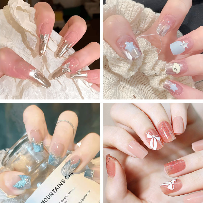 Transfronterizo nuevo manicuras de manicuras sin grabar delgado semigrasado sin marcas europeas y americanas dedo falso esmerilado 600pcs manicuras al por mayor