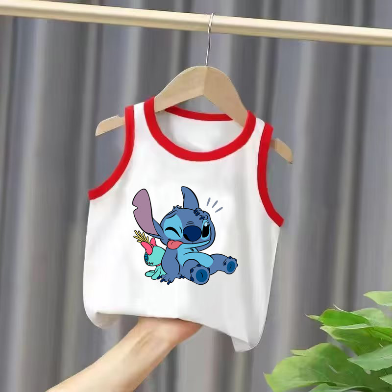 Kids' Sleeveless Vest with Stitch Design Print – Unisex, One-Stop Cross-Border Dropshipping Option