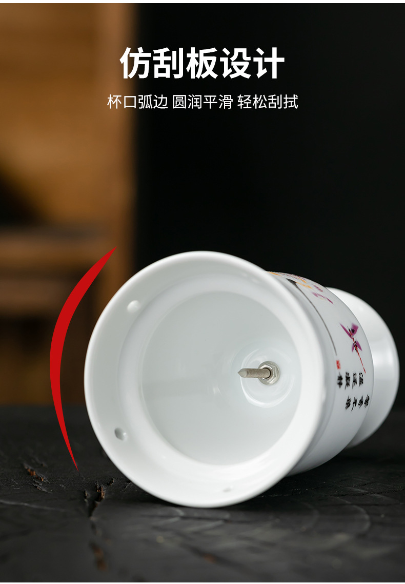 Ceramic Moxibustion Cup Gua Sha Jar Double Layer Heat Insulated Ash Grid Design for Home Meridian Care quality and texture