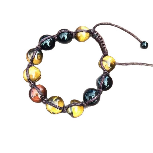 Woven red rope bracelet handmade