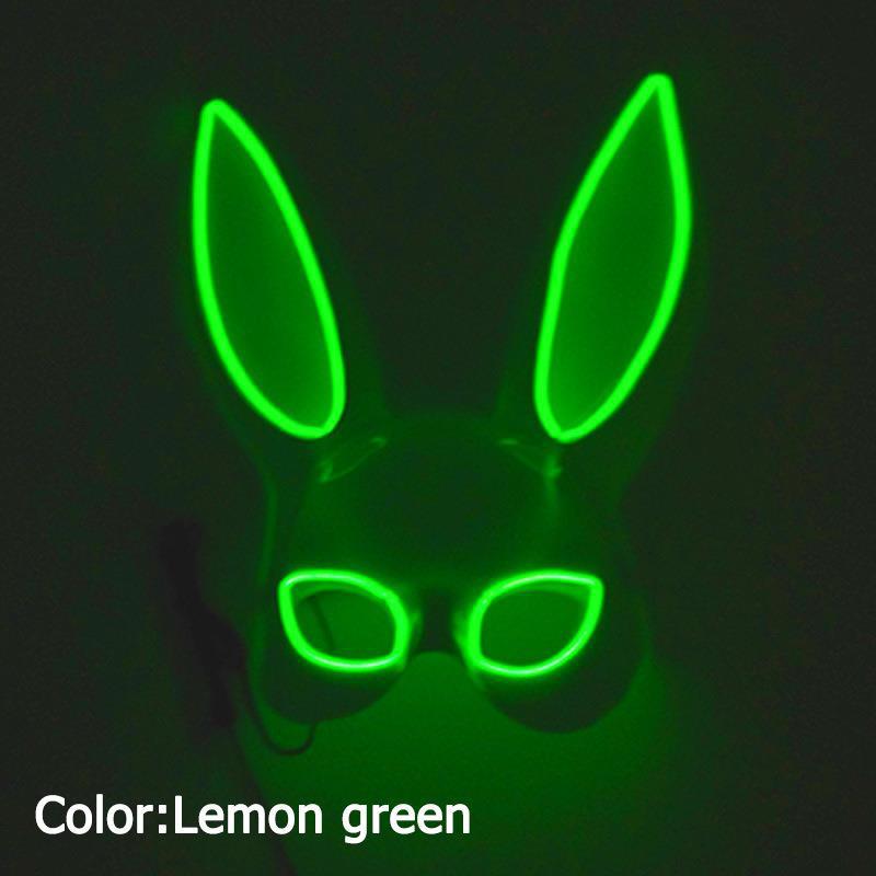 バー演出トランポリン演出ハーフフェイスうさぎマスクバニーガール仮装舞踏会ledハロウィーン発光アイテム