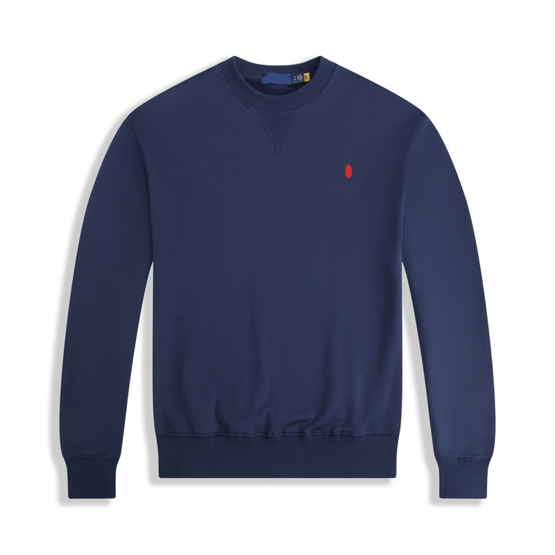 Cross-Border Rl2025 New Model Polo Men's Sweatshirt Autumn and Winter Style Round Neck Pullover Fleece Sweatshirt Casual Men's Style