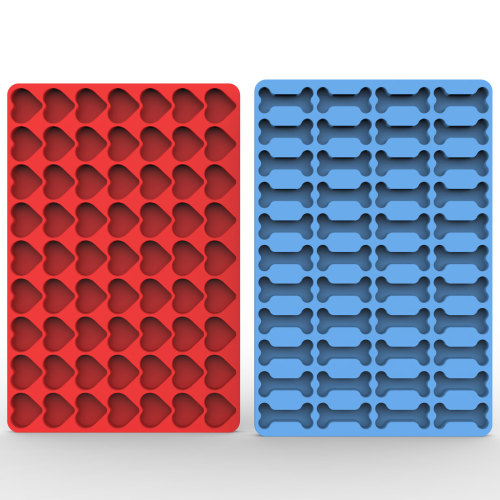 Pet biscuit mold large bone heart shape freeze-dried food grade high temperature resistant silicone mold to make dog food mold