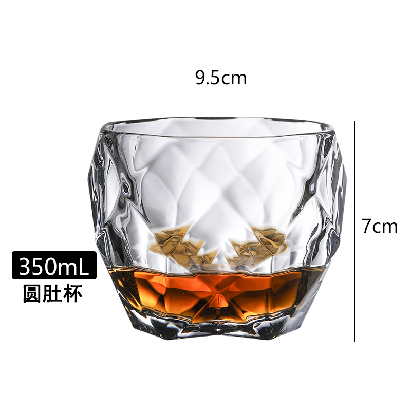 Vidrio de cristal creativo de cóctel de whisky conjunto de tazas de vino clásico tumbler bar cerveza