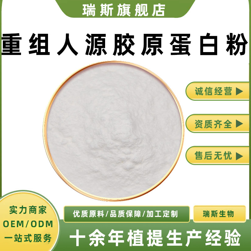 Recombinant Human Collagen Powder Multi-Specification Type Three Recombinant Collagen Raw Material Ruisi Biotech