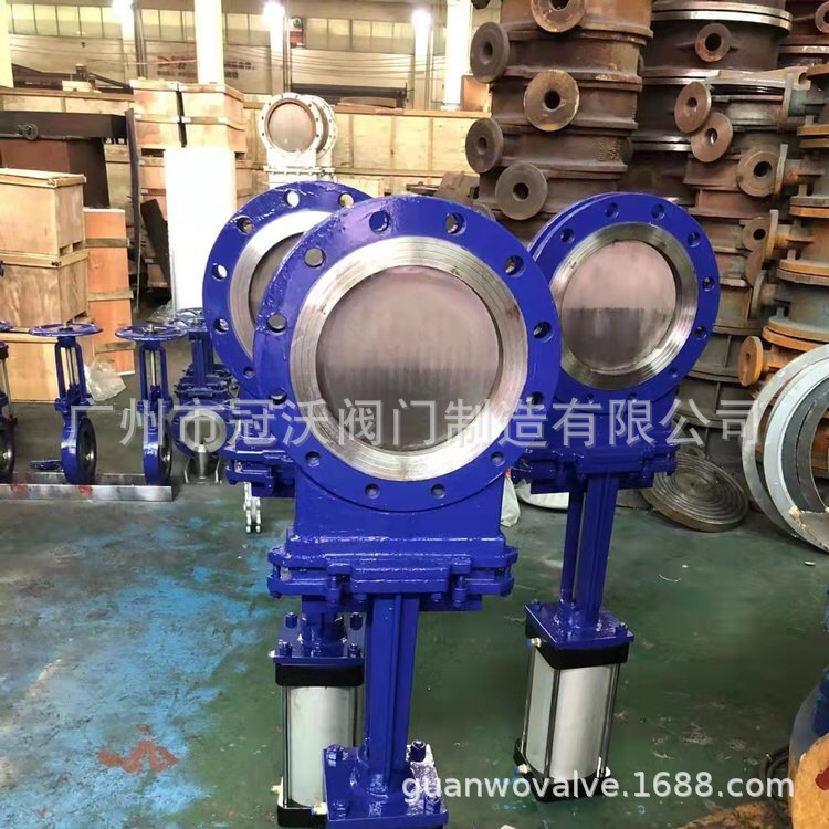 PZ673H/X-10C铸钢气动刀型闸阀 气动浆液阀插板阀 不锈钢刀型闸阀