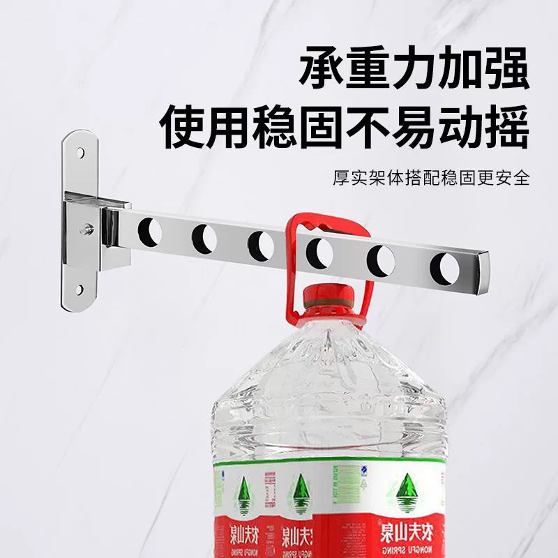 折叠晾衣架免打孔卫生间阳台晾晒贴墙晾衣架免打孔杆浴室晾衣架