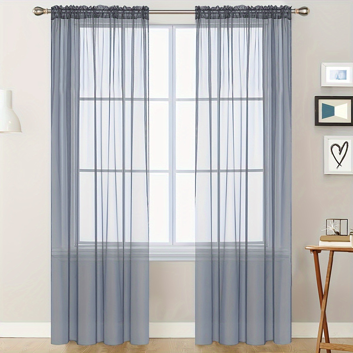 solid color terylene curtain gauze curtain semi light blocking balcony thin window gauze_voghion.com