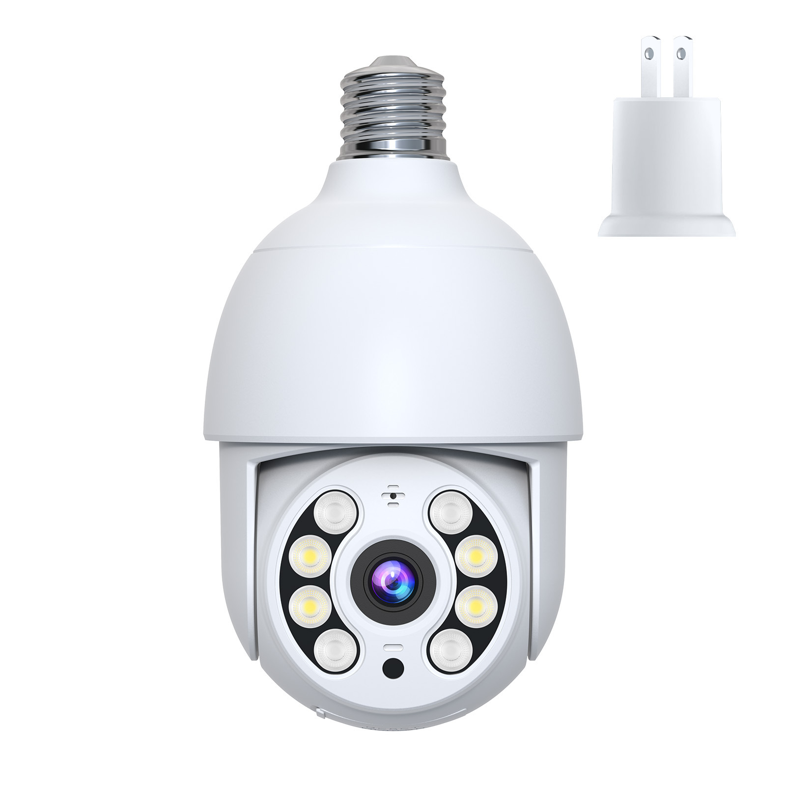 Cámara de Bombilla Impermeable de Fábrica, Portalámparas E27, Superventas Transfronterizas, Cámara de Vigilancia Inteligente PTZ para Exteriores de Alta Definición 2K