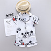 Summer cartoon children's pijama suitable for men and women, Korean style, wholesale, with short sleeve