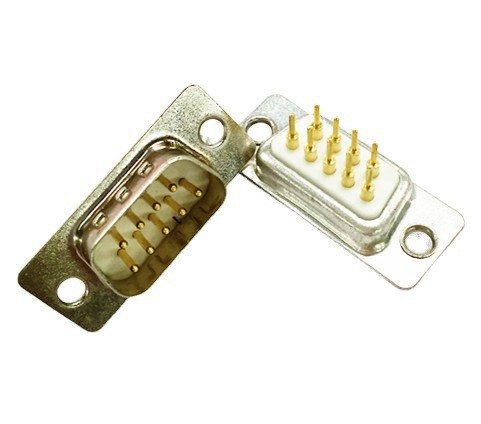 DP9公头180度直焊板式RS232串口白胶DB九针孔车针2U镀金连接器