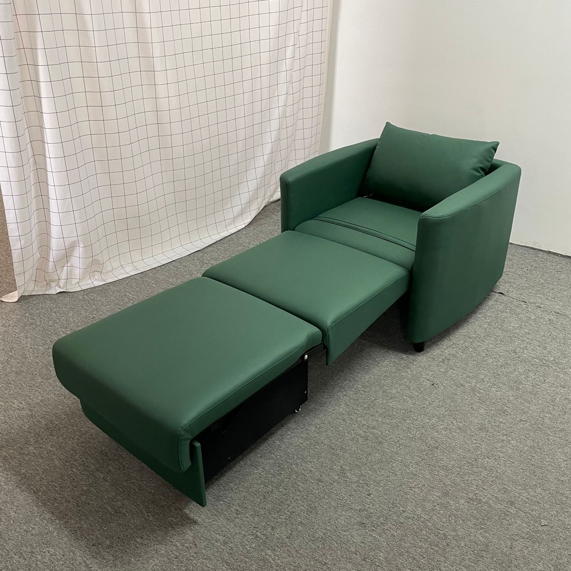 Almacenamiento plegable multifuncional de una sola persona balcón sofá cama de almuerzo tecnología tela de cuero silla de acompañamiento médico