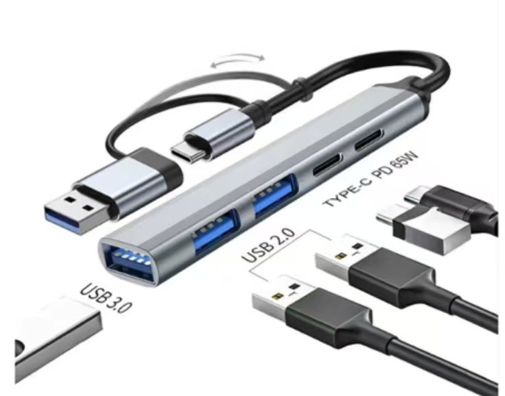 Estación de acoplamiento cinco en uno tipo-c a hub USB hub PD divisor de expansión USB extensor ordenador