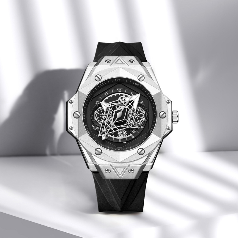 2025 New Fully Automatic Tattoo Watch Men's Watch Luminous Waterproof Calendar Trendy Fashion Handsome High