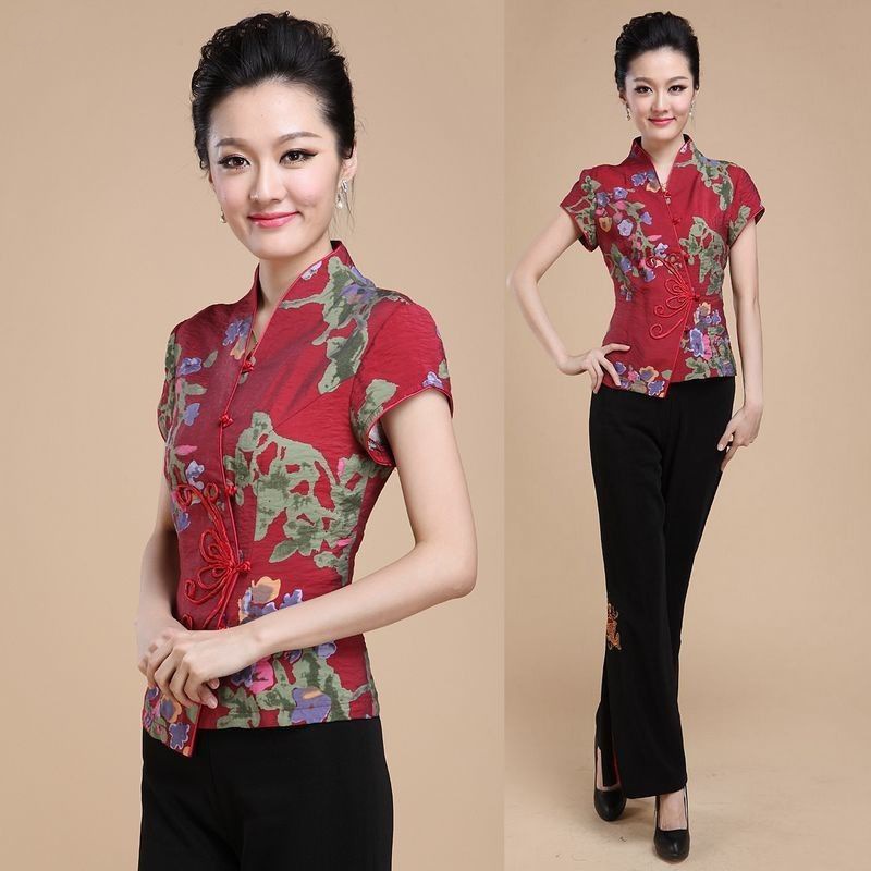 Hanfu Tang costume Summer wear Short sleeved jacket Improvement cheongsam fashion Mom outfit lady Tang costume full dress Autumn new pattern