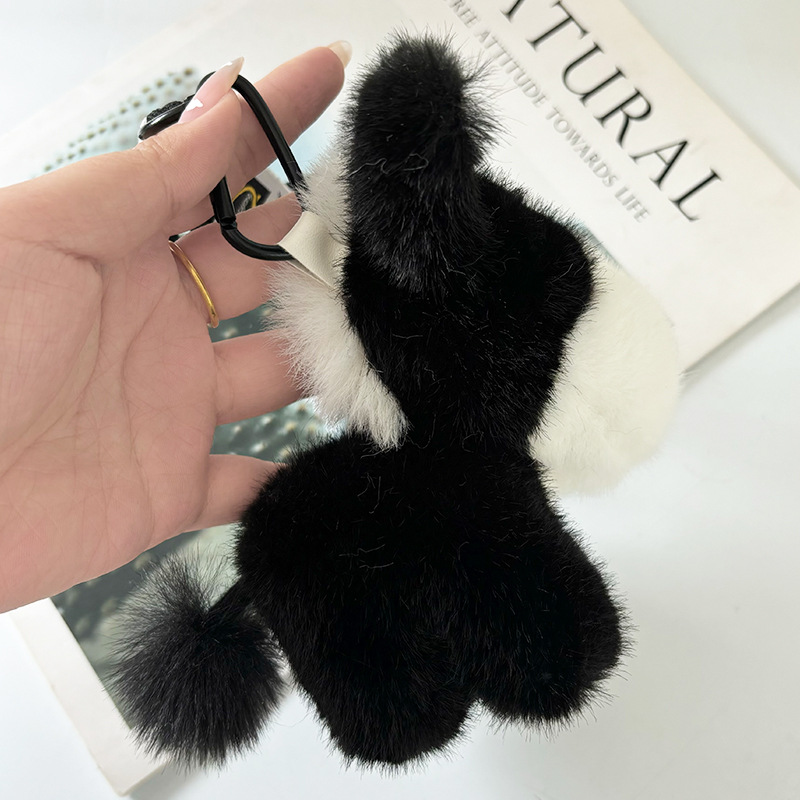 Personalidad creativa pequeña muñeca de burro llavero colgante colgante de coche mochila escolar para hombres y mujeres pareja modelo anillo colgante