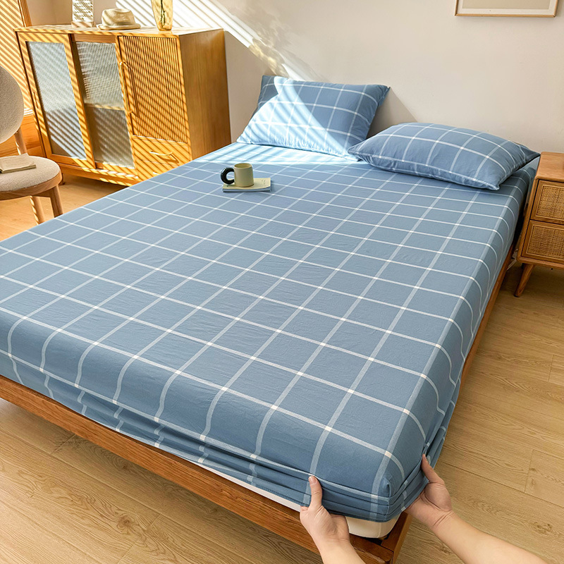 2024 nueva clase A de algodón teñido en hilo de algodón lavado funda de almohada para estudiantes