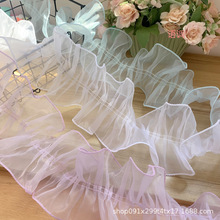 12厘米欧根纱无钉珠款蕾丝花边蛋糕鲜花花束包装辅料