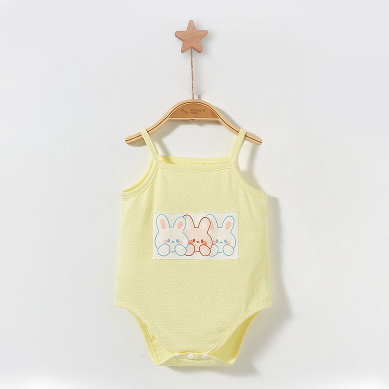 Pelele de bebé de verano, fino, sin mangas, ropa de dormir, conjunto de verano, body triangular unisex para recién nacido, ropa de bebé image 9