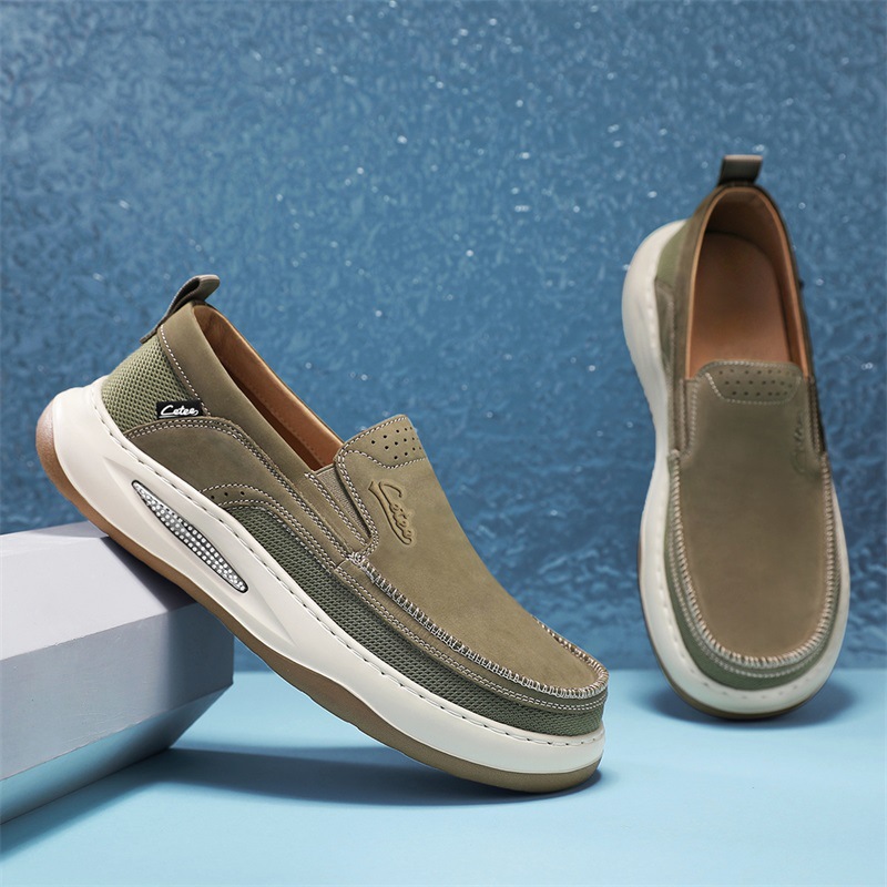 Diseñador 2025 Four Seasons Low-top Cross-border Business Casual Zapatos de cuero de corte retro Zapatos de cuero para hombres