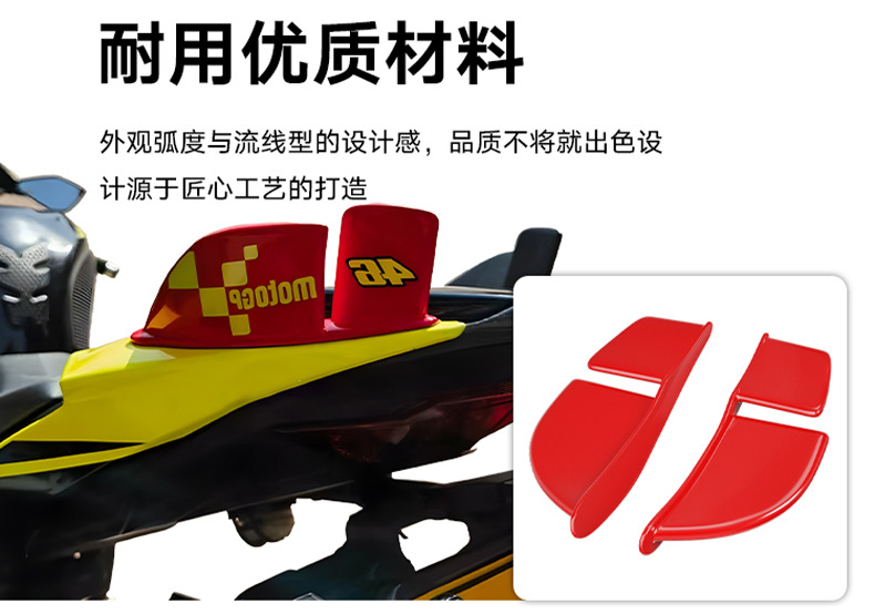 Suitable for Kawasaki Zx-6R Zx-636 Rear Wing 2019-2026 Rear Hump Air Side Wing Rear Gp Wind Wing