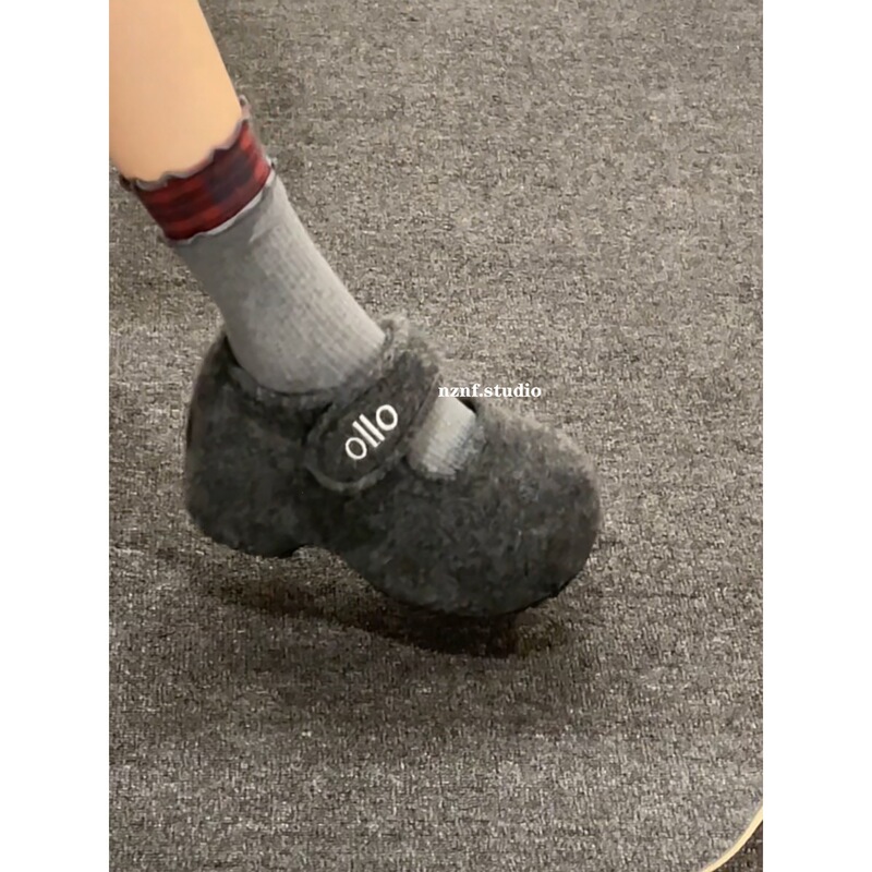 Fleece-Lined Retro Height-Increasing Thick-Soled Mary Jane Furry Shoes for Women, Winter Outdoor Wear, 2025 New Model, Height-Increasing Warm Cotton Shoes Fleece-Lined Retro Height-Increasing Thick-Soled Mary Jane Furry Shoes for Women, Winter Outdoor Wear, 2025 New Model, Height-Increasing Warm Cotton Shoes
