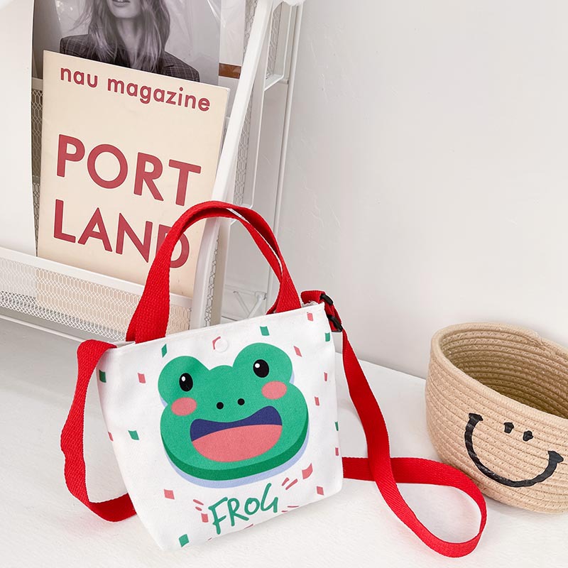 Bolsos para niños al por mayor Bolsos de hombro de moda coreana para niños Bolsos de mensajero para niños de lona de dibujos animados Bolsos de mano