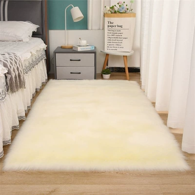 Sofa Cushion, Girl's Room Rug, Full-Cover Car Carpet - off-white-40x150-plus-velvet-and-thickening