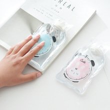 新款卡通热水袋迷你透明PVC热水袋 小号注水防爆暖手袋充水暖手宝