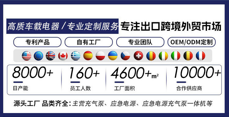 Car Air Pump Portable Wireless Digital Display Car Air Pump Multi-Functional High-Pressure Electric Air Pump