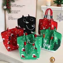 跨境冬季新款圣诞氛围感针织圣诞包减龄款时尚毛线编织包出街女士