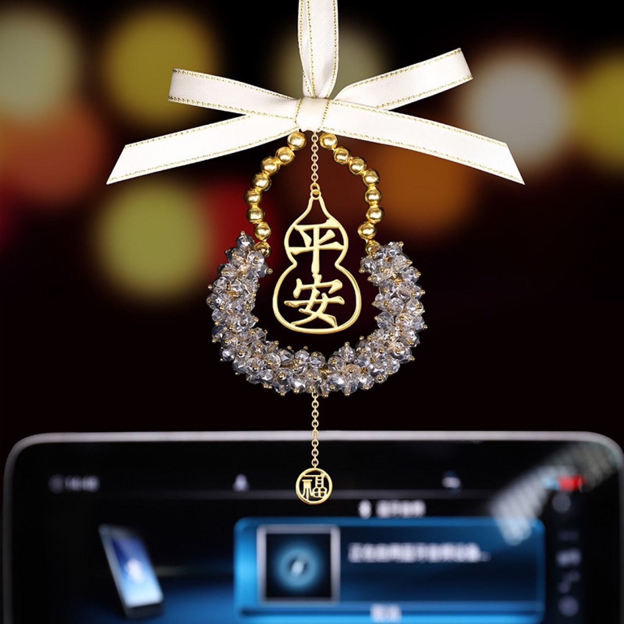 2025 new crystal car hanging rearview mirror car hanging car home decoration crystal pendant car accessories