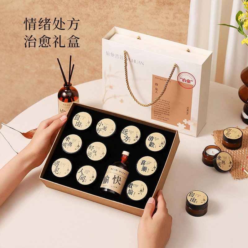 To a Friend, Scented Candle Gift Box, Poems Hidden in Fragrance, Soy Wax Creative Ornaments, Niche High-End Birthday Gifts