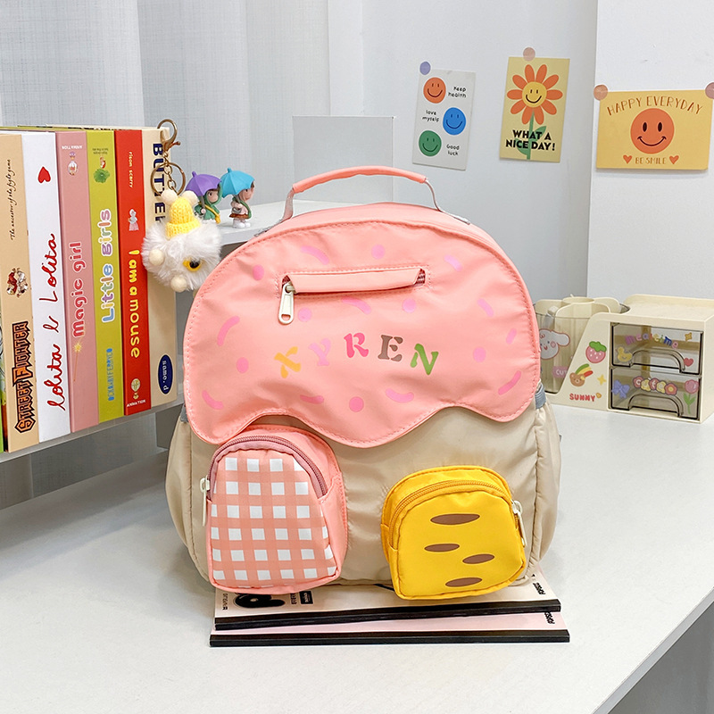 Nueva mochila infantil, jardín de infantes, mochila escolar ligera para niños y niñas, moda de color, mochila casual para padres e hijos.