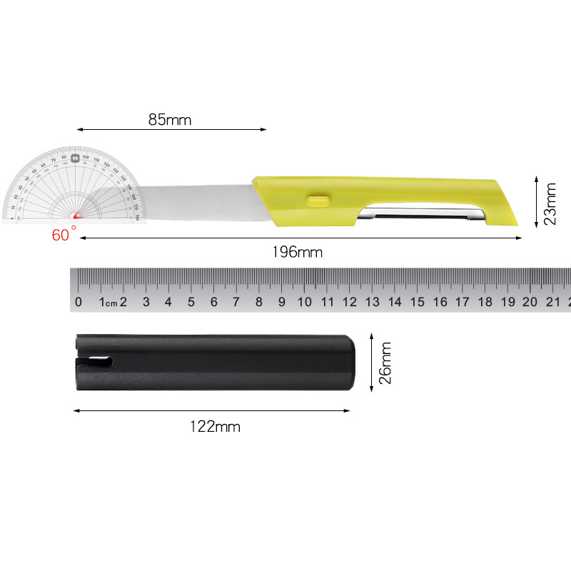 Acero inoxidable de doble cabeza cuchillo multifuncional cuchillo de peeling de frutas cuchillo de peeling de cocina multipropósito de cocina doméstica melón y fruta