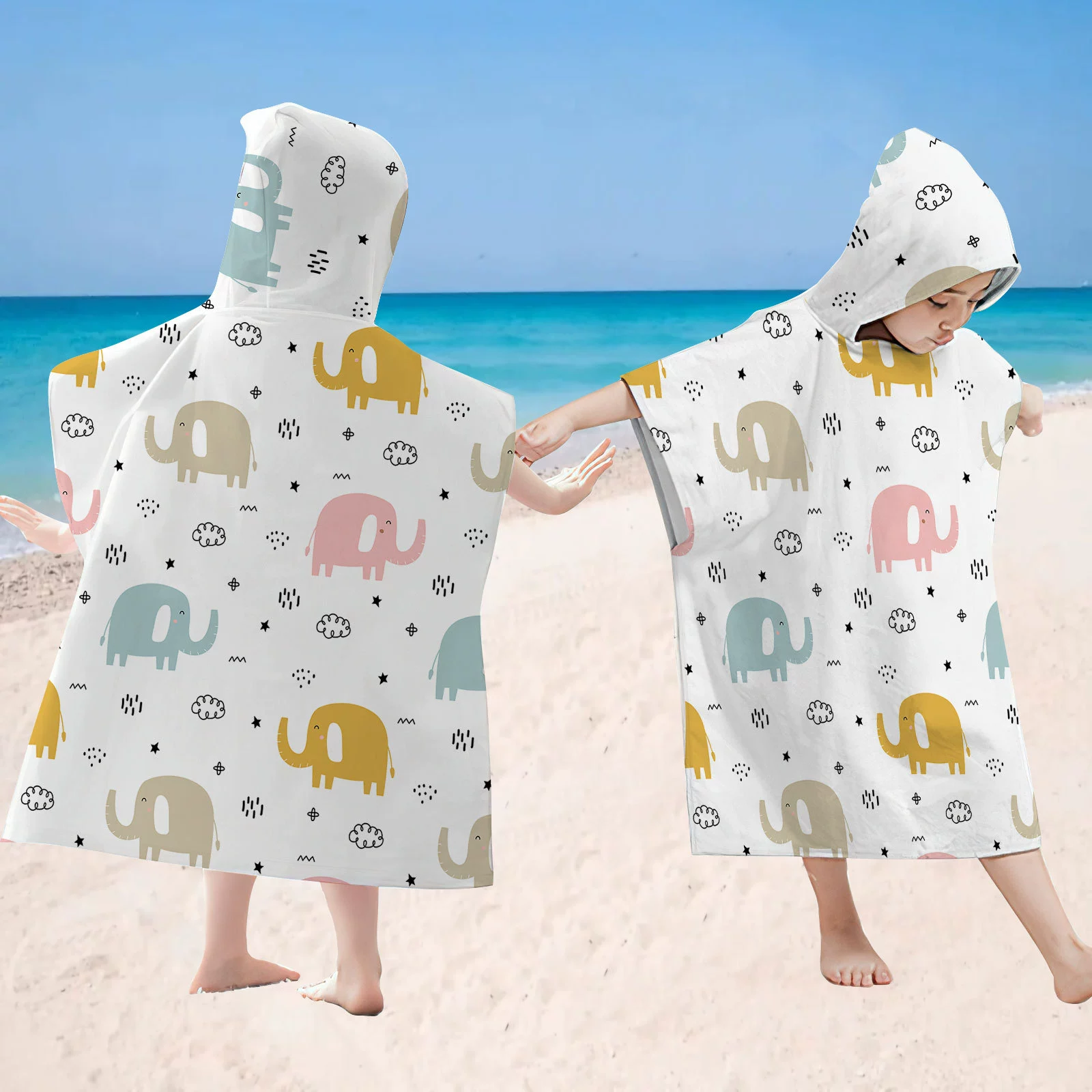 Листья банное полотенце с капюшоном пляжное полотенце Мыс Приморская одежда халат с принтом банное полотенце с капюшоном минимальный заказ