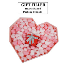 Colorful Gift Filler Heart Shaped Packing Peanuts Biobased