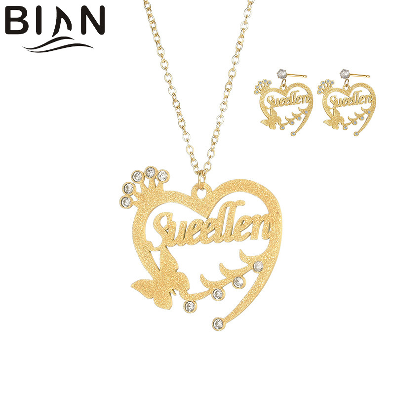 AliExpress best selling name necklace personalized DIY hollow love butterfly pendant clavicle chain women a generation of hair AliExpress best selling name necklace personalized DIY hollow love butterfly pendant clavicle chain women a generation of hair