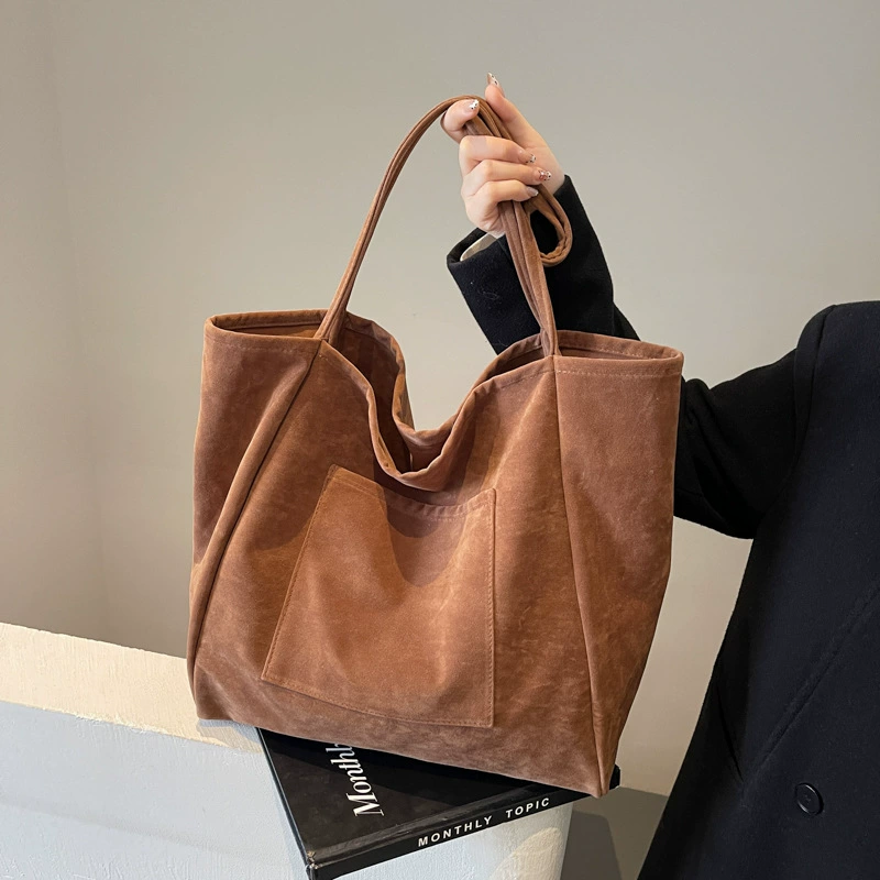Matte capacious bag for leisure, city style