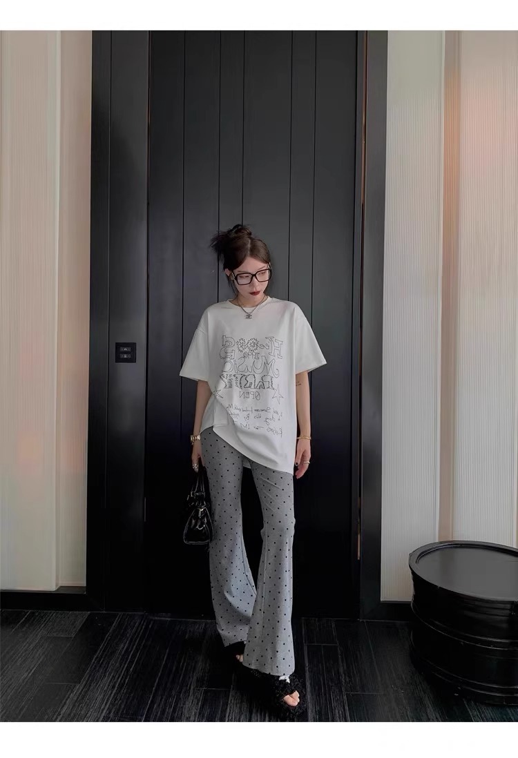 Legging de grossesse polaire à pois taille haute gainante_voghion.com