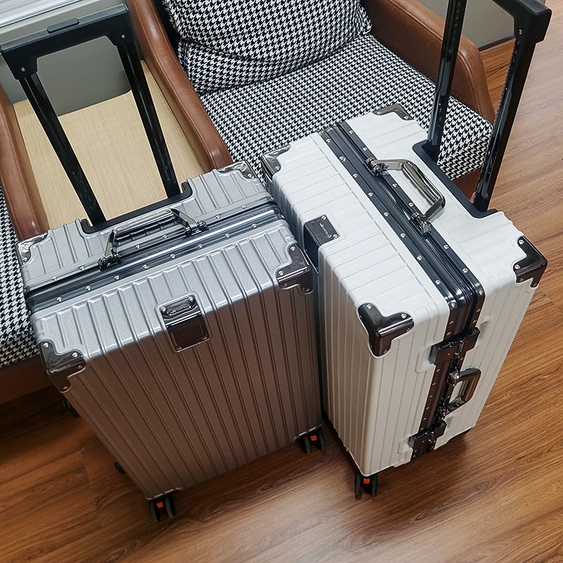 铝合金行李箱男学生密码箱铝框结实耐用24寸女拉杆箱28寸大容量|ms