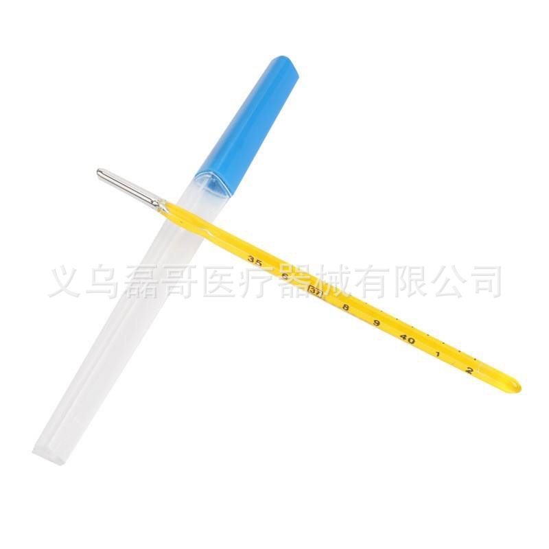 Yellow-back Triangular Stick Oral Armpit Kidsren and Adults Universal Mercury Thermometer Medical Grade Household Vitreous
