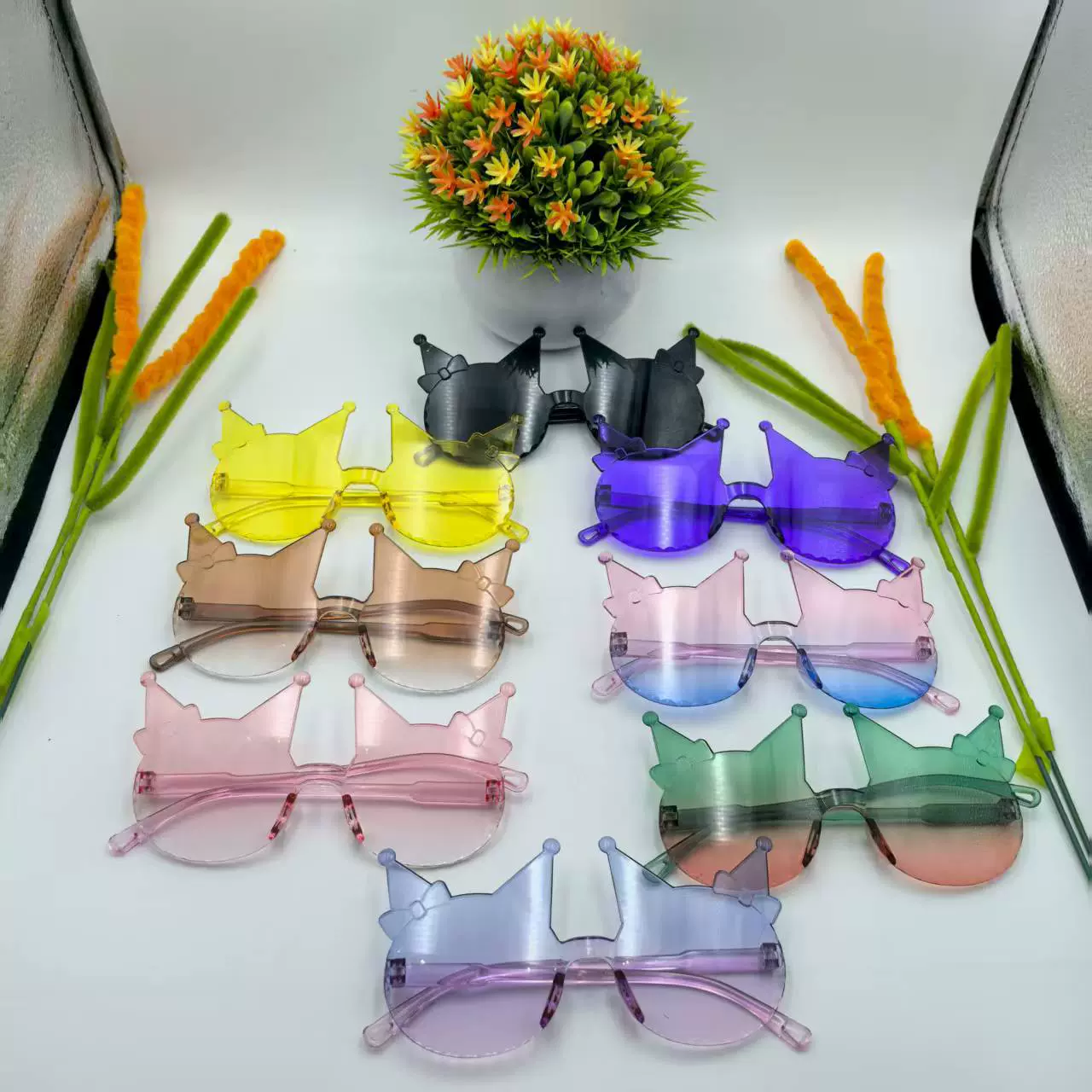 2025新款墨镜儿童太阳镜批发爆款小女孩卡通可爱超萌宝宝遮阳彩镜