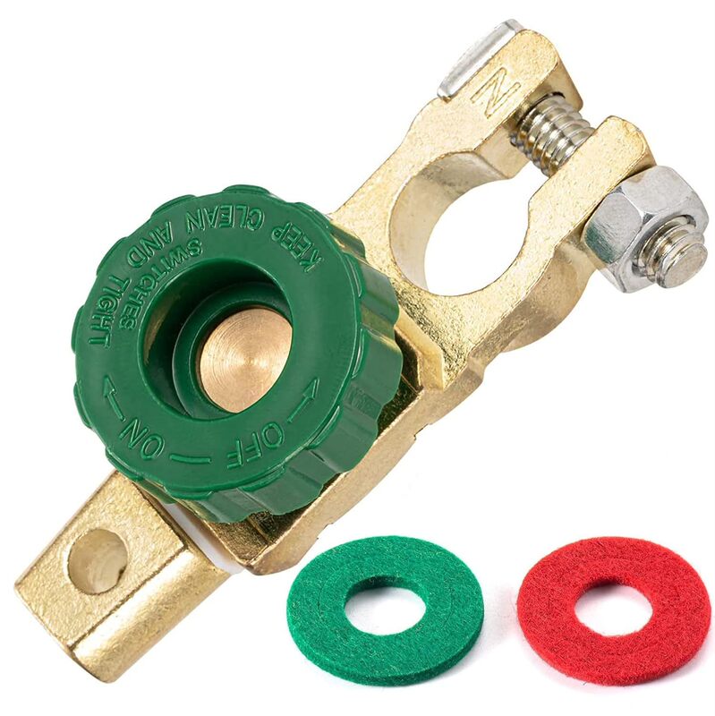 Car Quick Battery Disconnect Switch Top Post with Anti-Corrosion Gasket 12/24V Truck Boat Rv Zinc Alloy Car Quick Battery Disconnect Switch Top Post with Anti-Corrosion Gasket 12/24V Truck Boat Rv Zinc Alloy