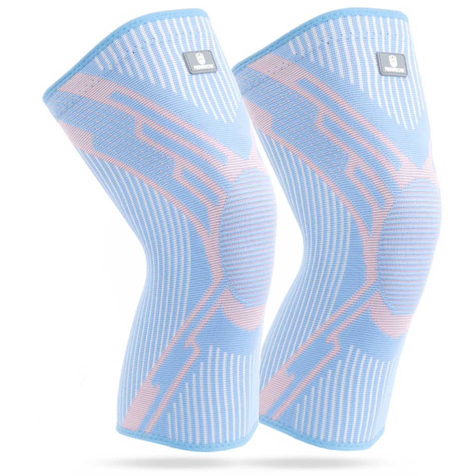 Rodilleras deportivas de verano para saltar la cuerda de nailon alargada para correr baloncesto para hombres y mujeres cubierta protectora profesional antideslizante para rodillas