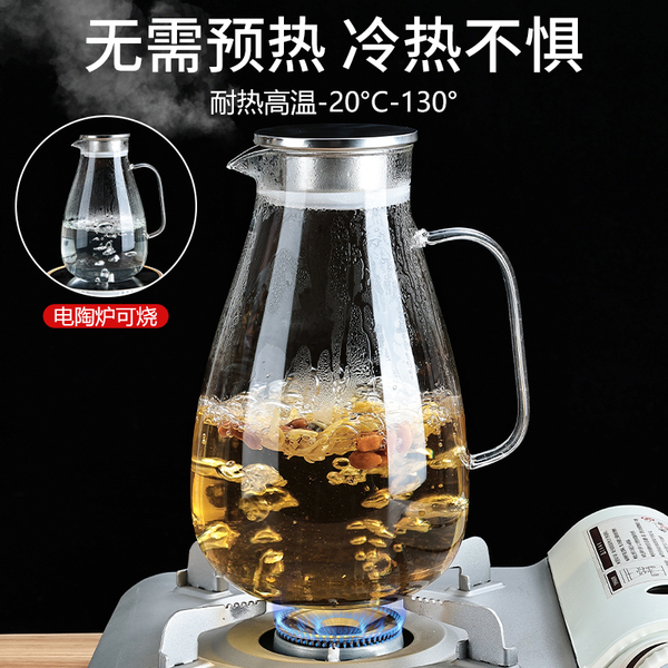Glass teapot for home use