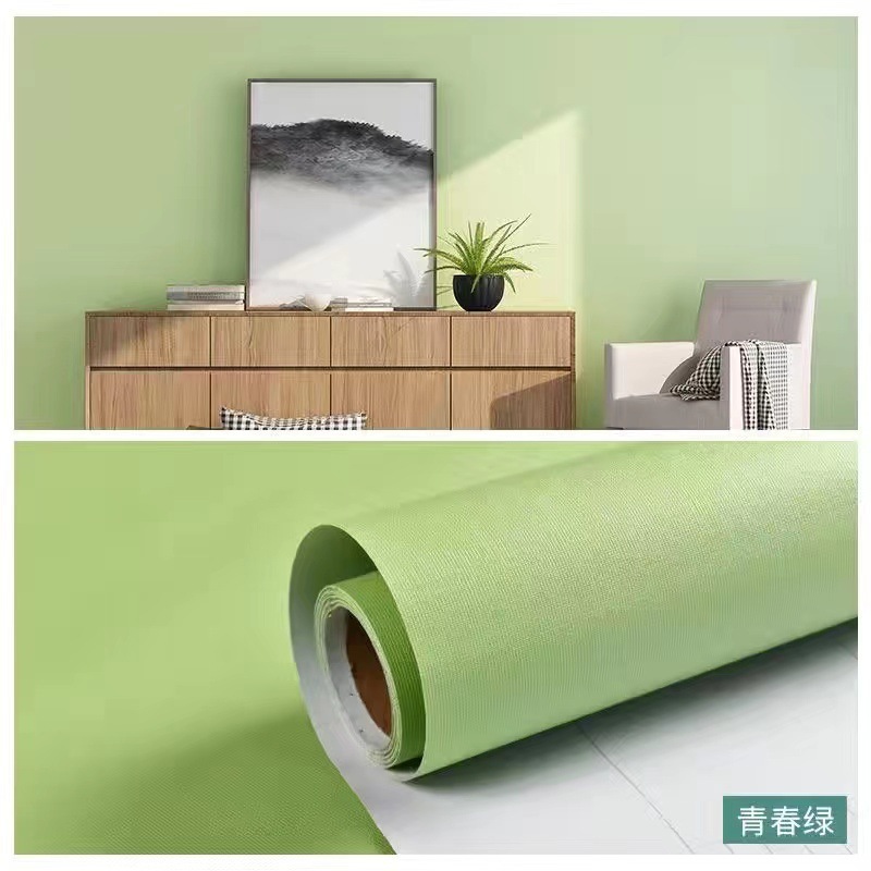 防水防潮自带胶墙纸自粘米壁纸墙贴寝室墙面翻新厅卧室自粘贴纸|undefined