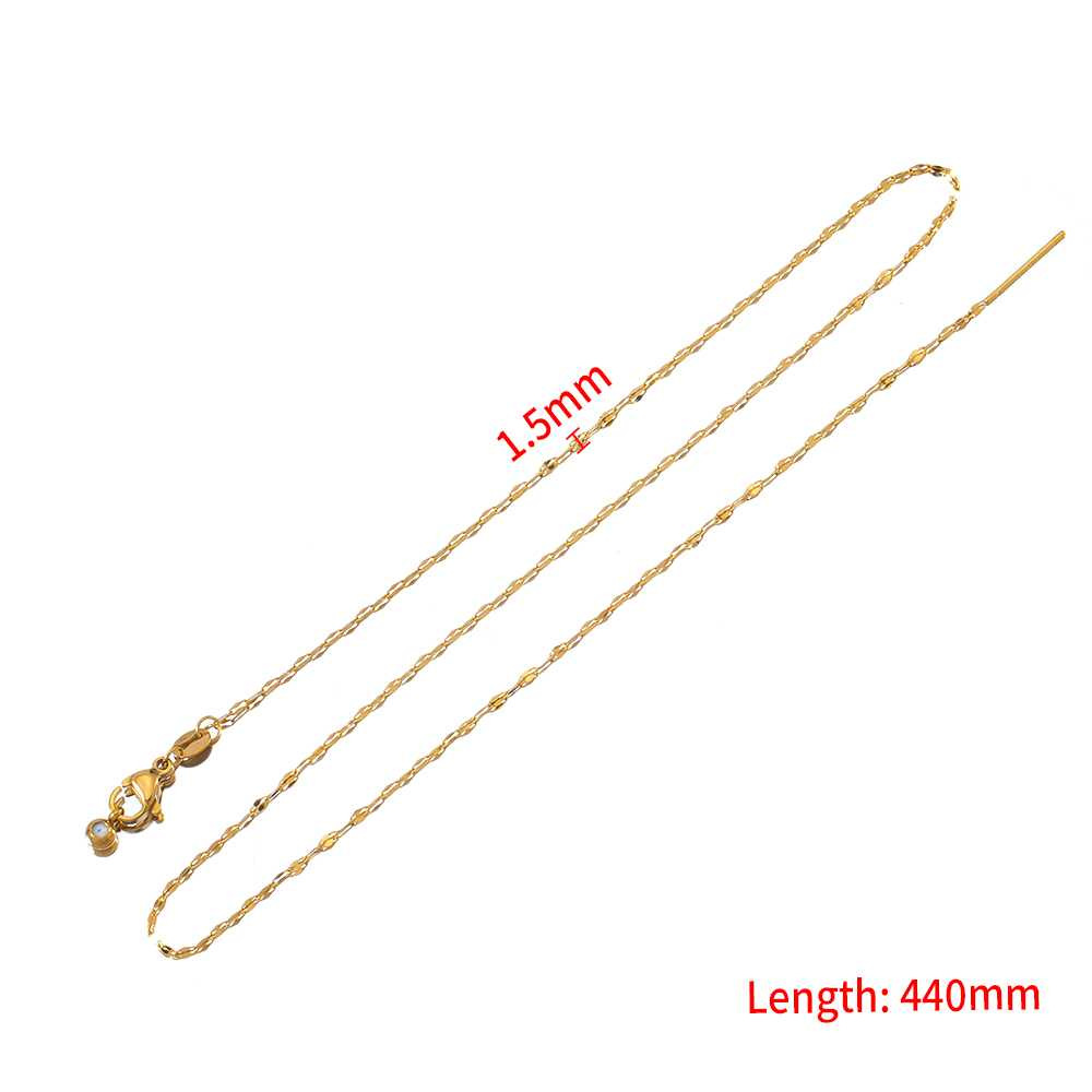 Golden necklace, 1.2mm