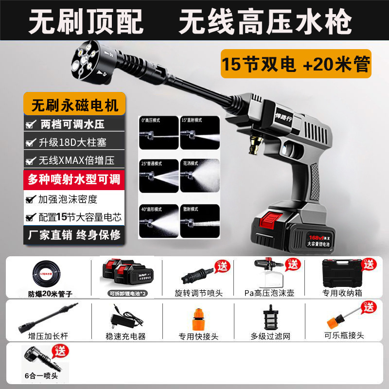 Nuevo pulverizador inalámbrico eléctrico de litio cargado pulverización hervidor de lavado de automóviles pistola de agua de alta presión pesticida desinfección artefacto de riego de flores